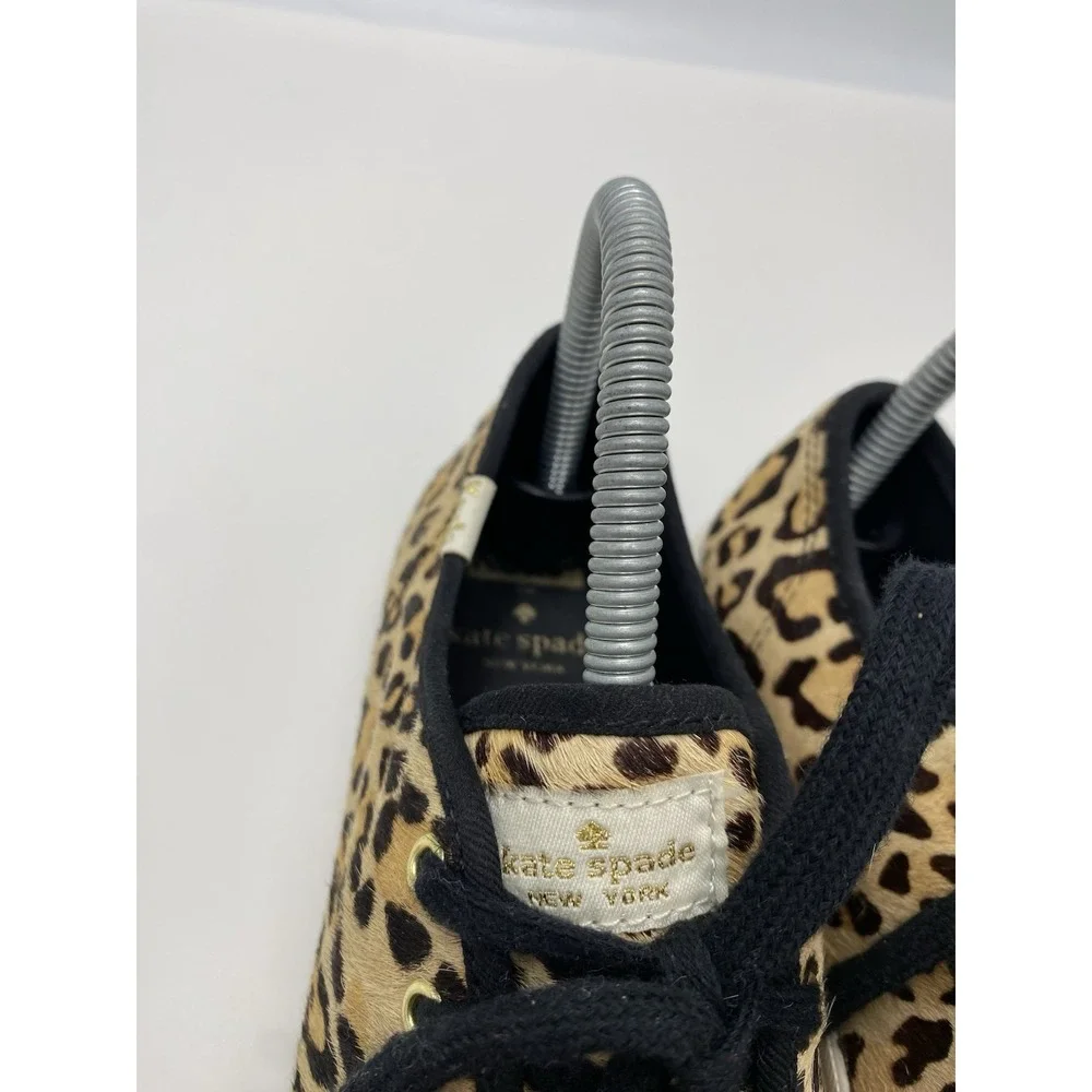 Keds X Kate Spade Women's Kickstart Low Calf Hair Leopard Print‎ Sneakers Sz 4 M